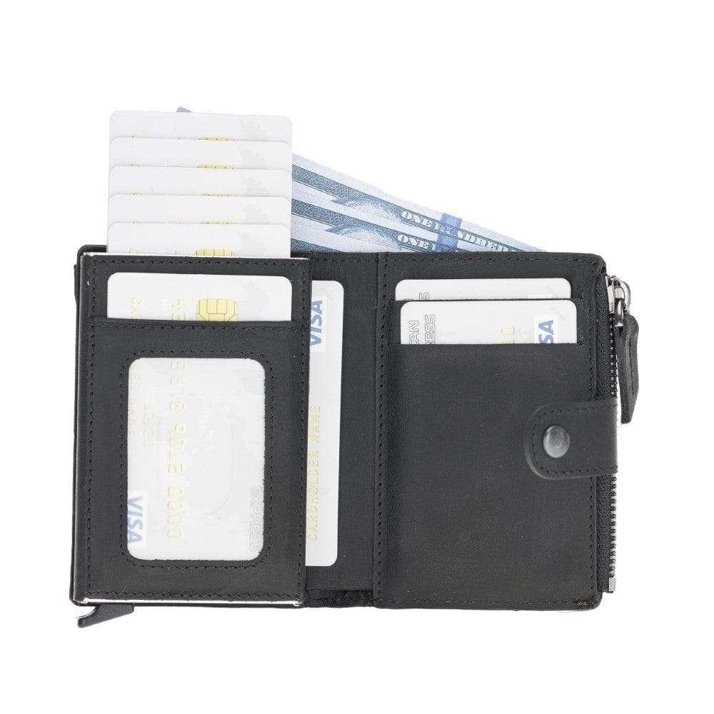 Leather Zip Mechanical Card Holder