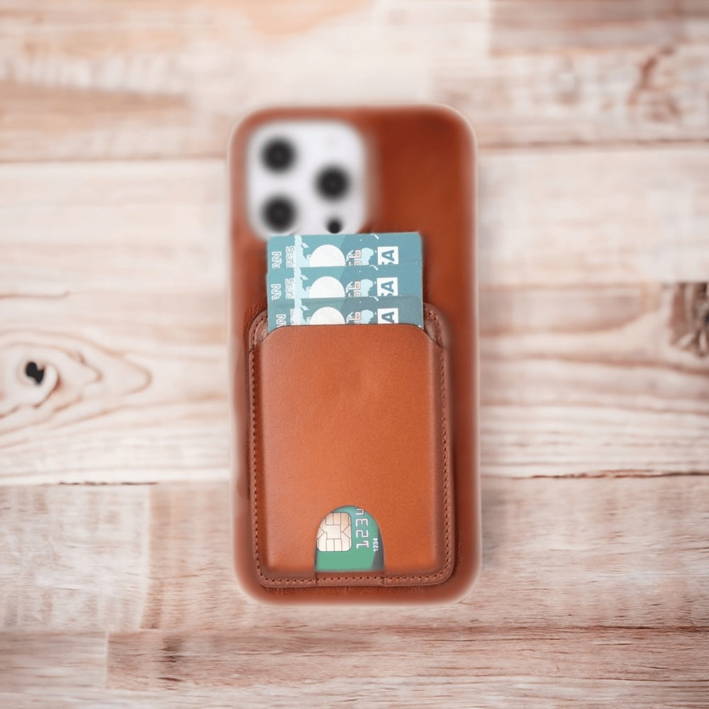 Porte-cartes magnétique en cuir véritable MagFit