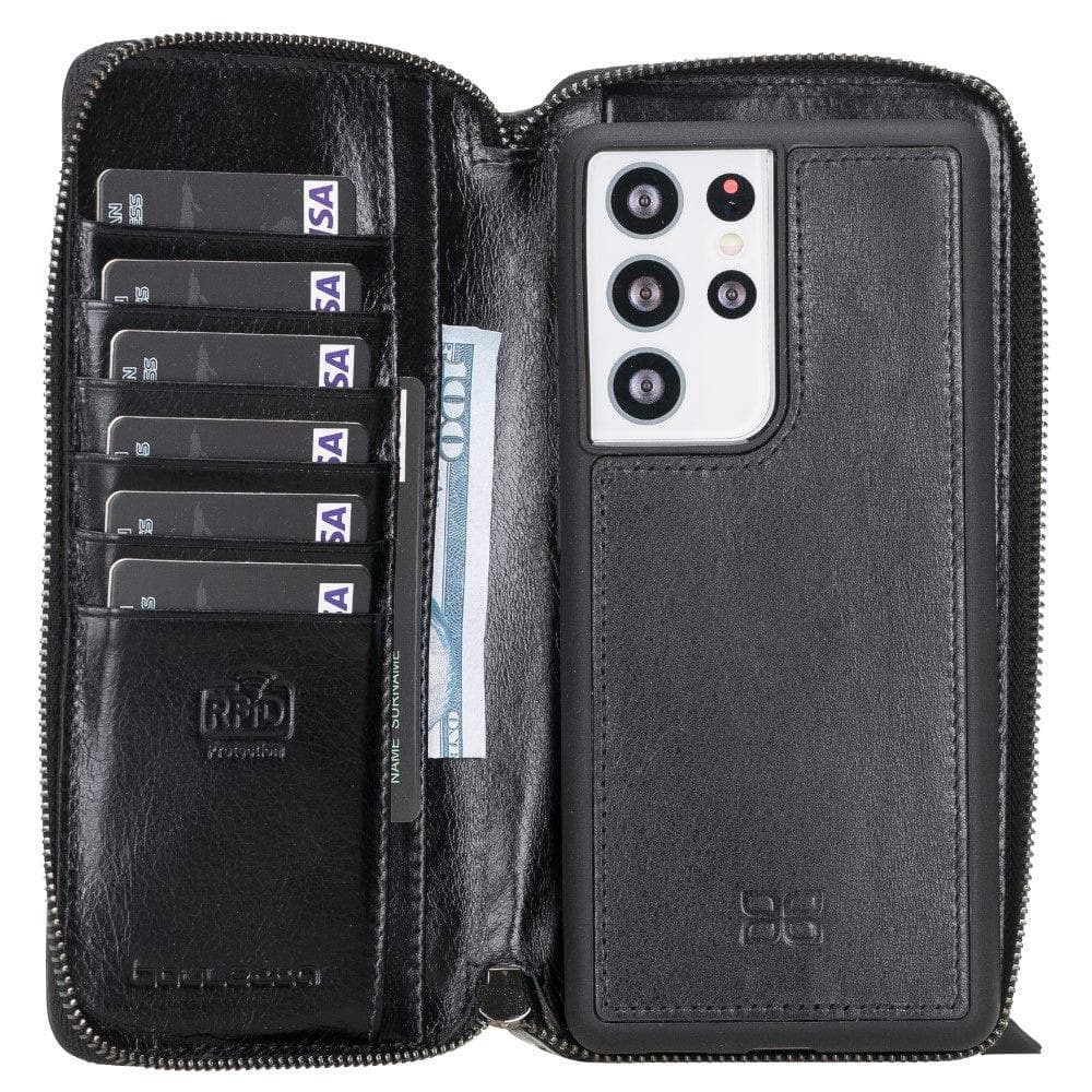 Pouch Magic Wallet Samsung Galaxy S21 Series Detachable and Zipper Genuine  Wallet Case - PMW