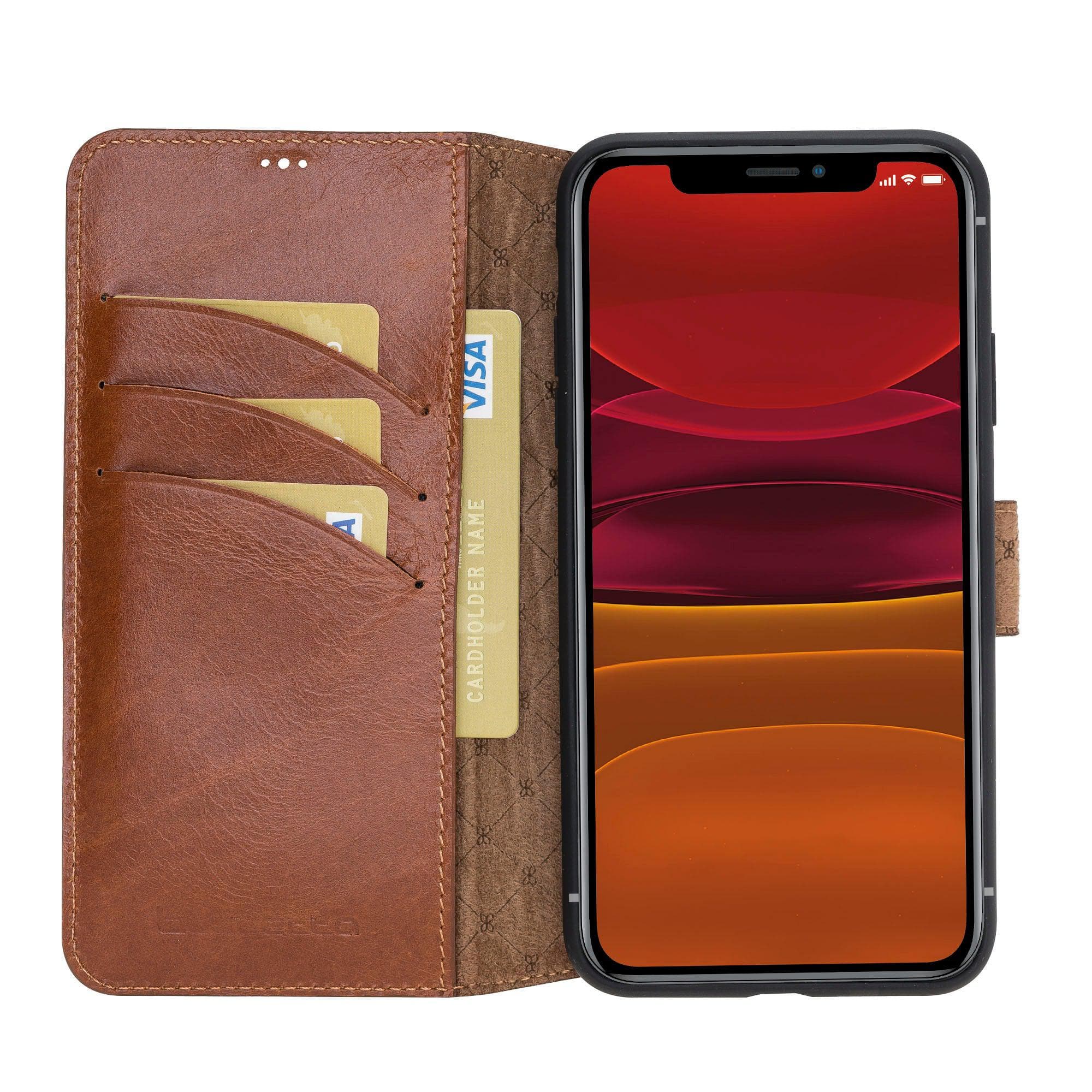 Wallet Folio with ID Slot Leather Wallet Case For Apple iPhone 11 Series