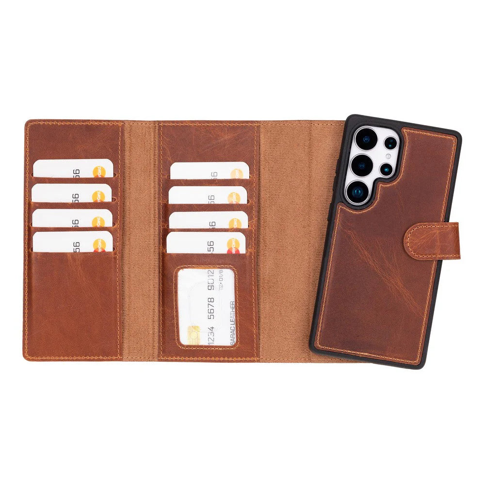Santa Samsung Galaxy S25 Ultra (6.9") Leather Wallet Case