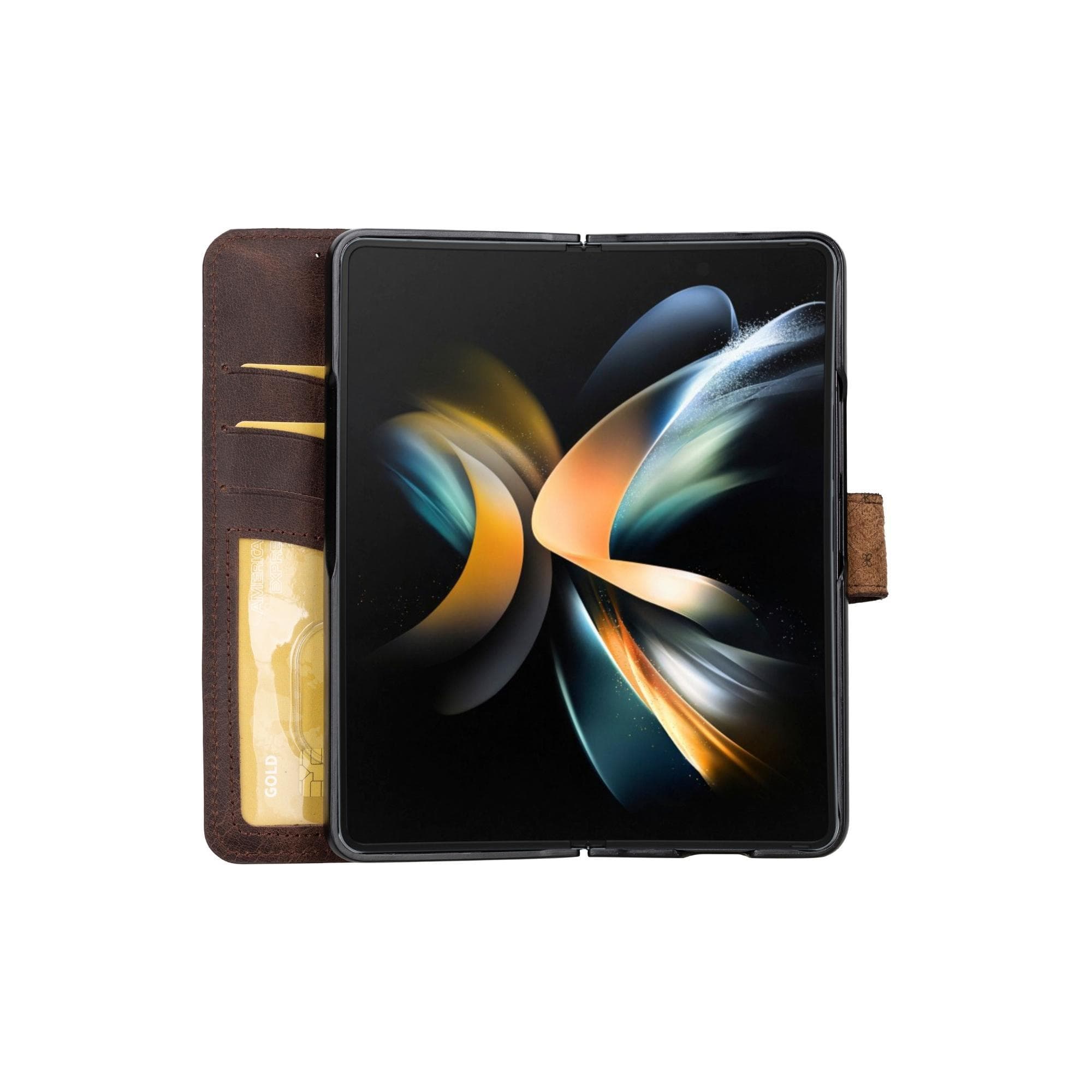 Étuis en cuir véritable pour Samsung Galaxy Z Fold 5