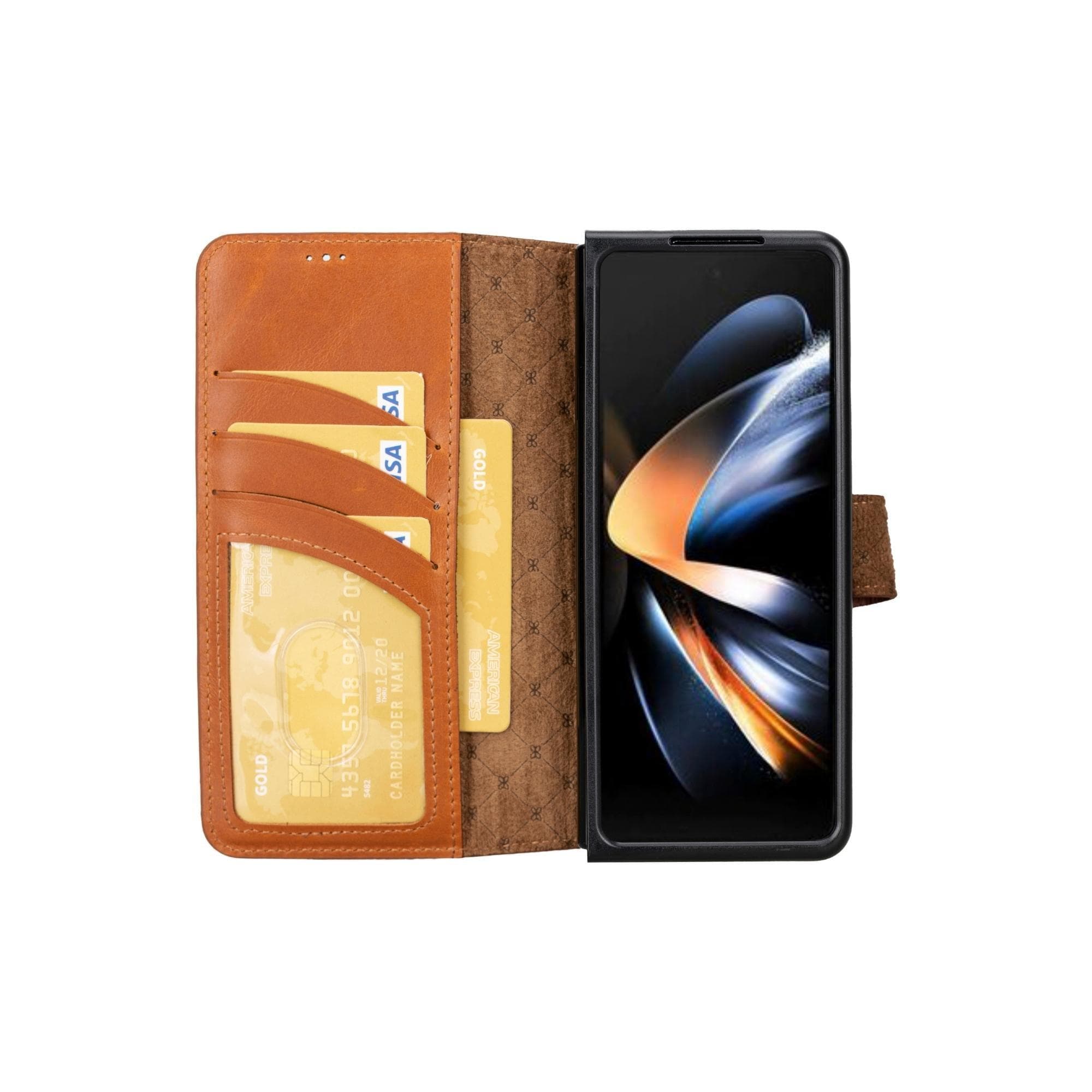 Étuis en cuir véritable pour Samsung Galaxy Z Fold 5