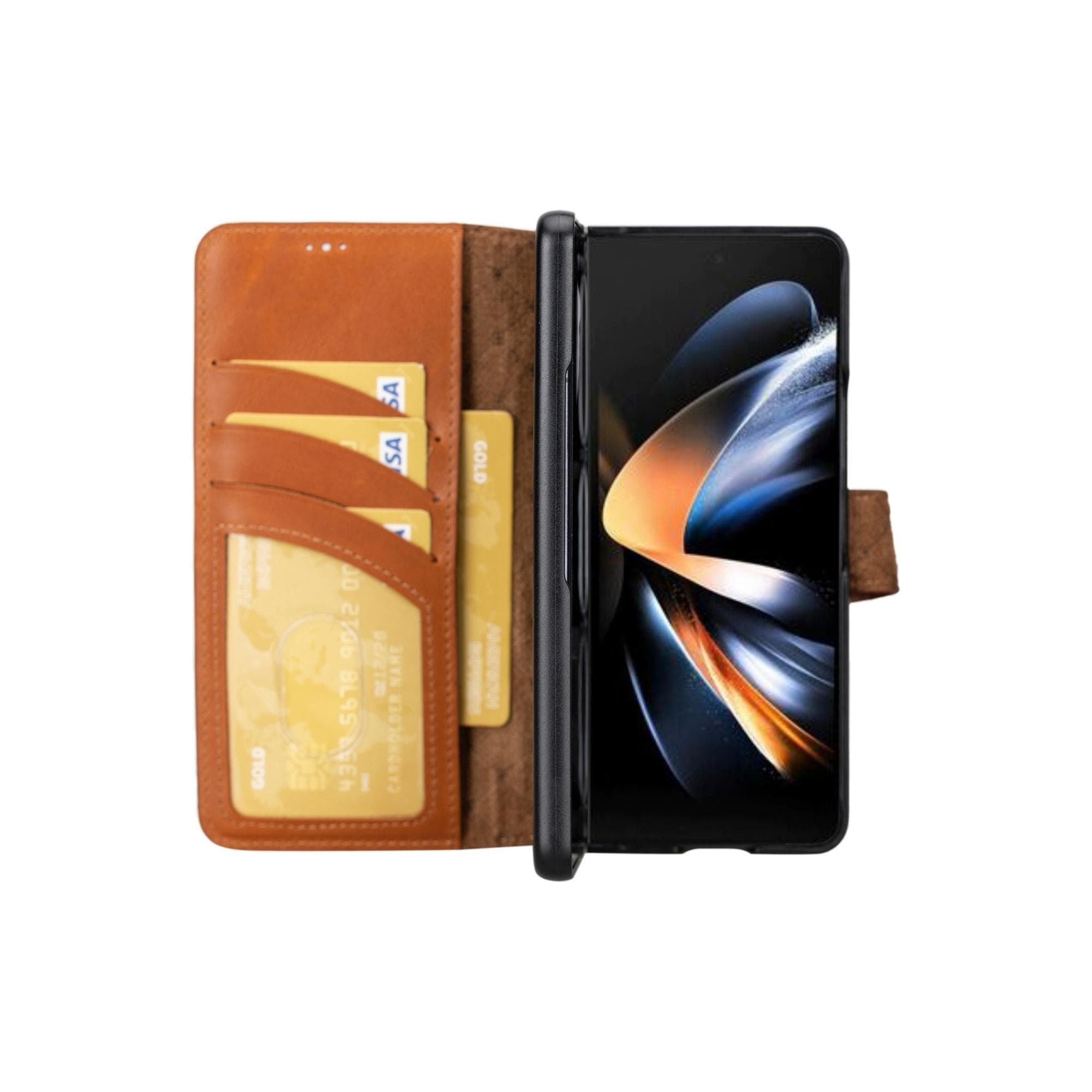 Étuis en cuir véritable pour Samsung Galaxy Z Fold 5