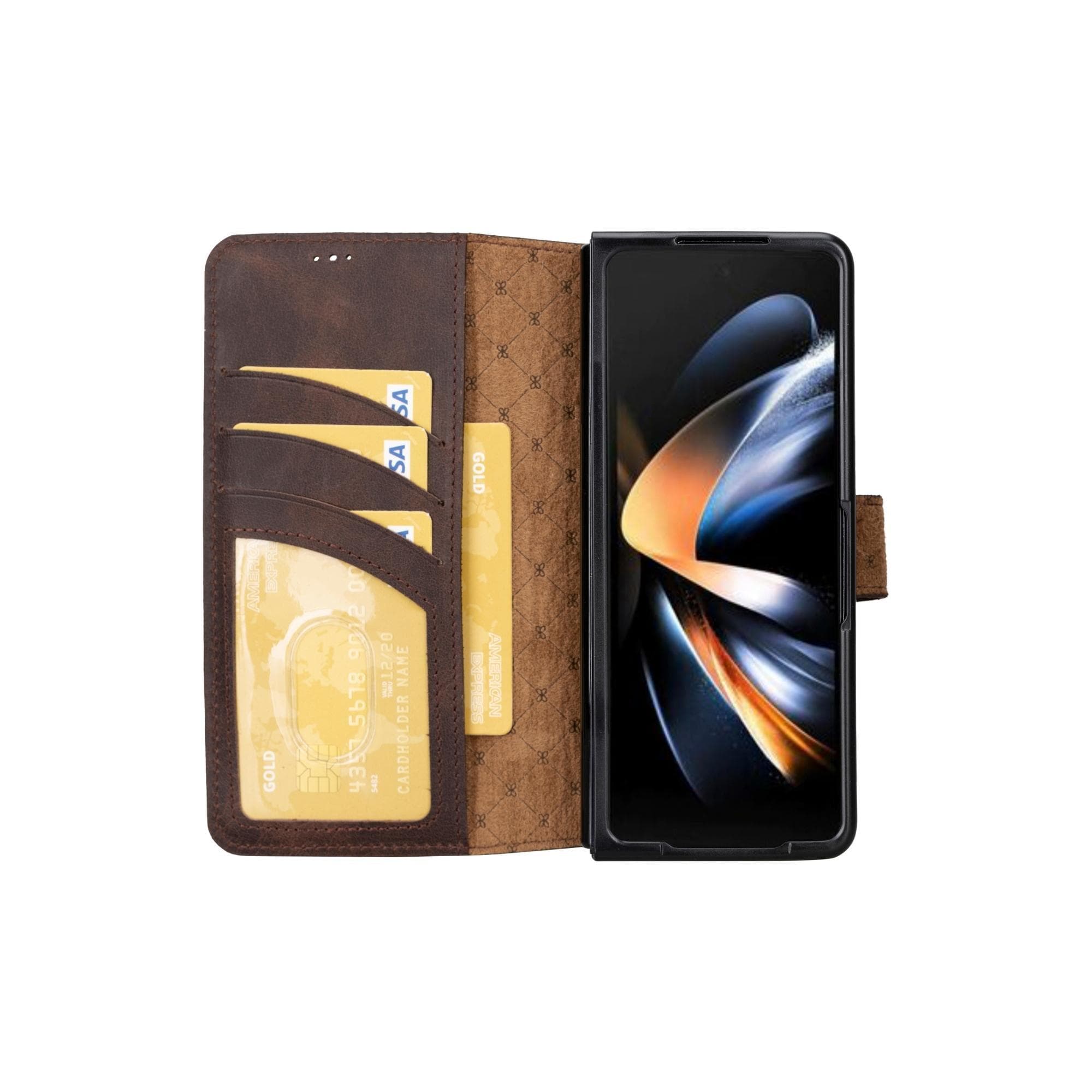 Étuis en cuir véritable pour Samsung Galaxy Z Fold 5