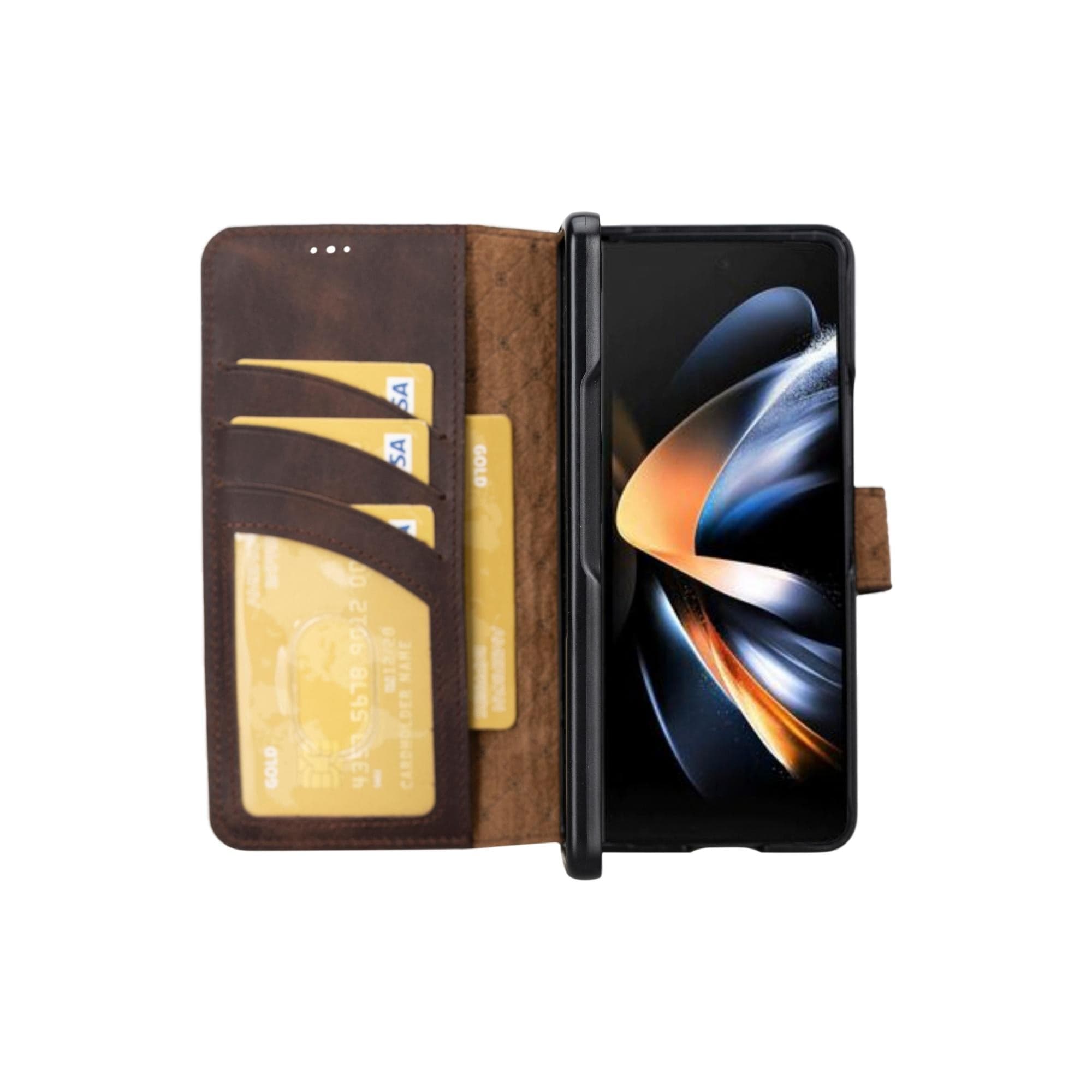 Étuis en cuir véritable pour Samsung Galaxy Z Fold 5