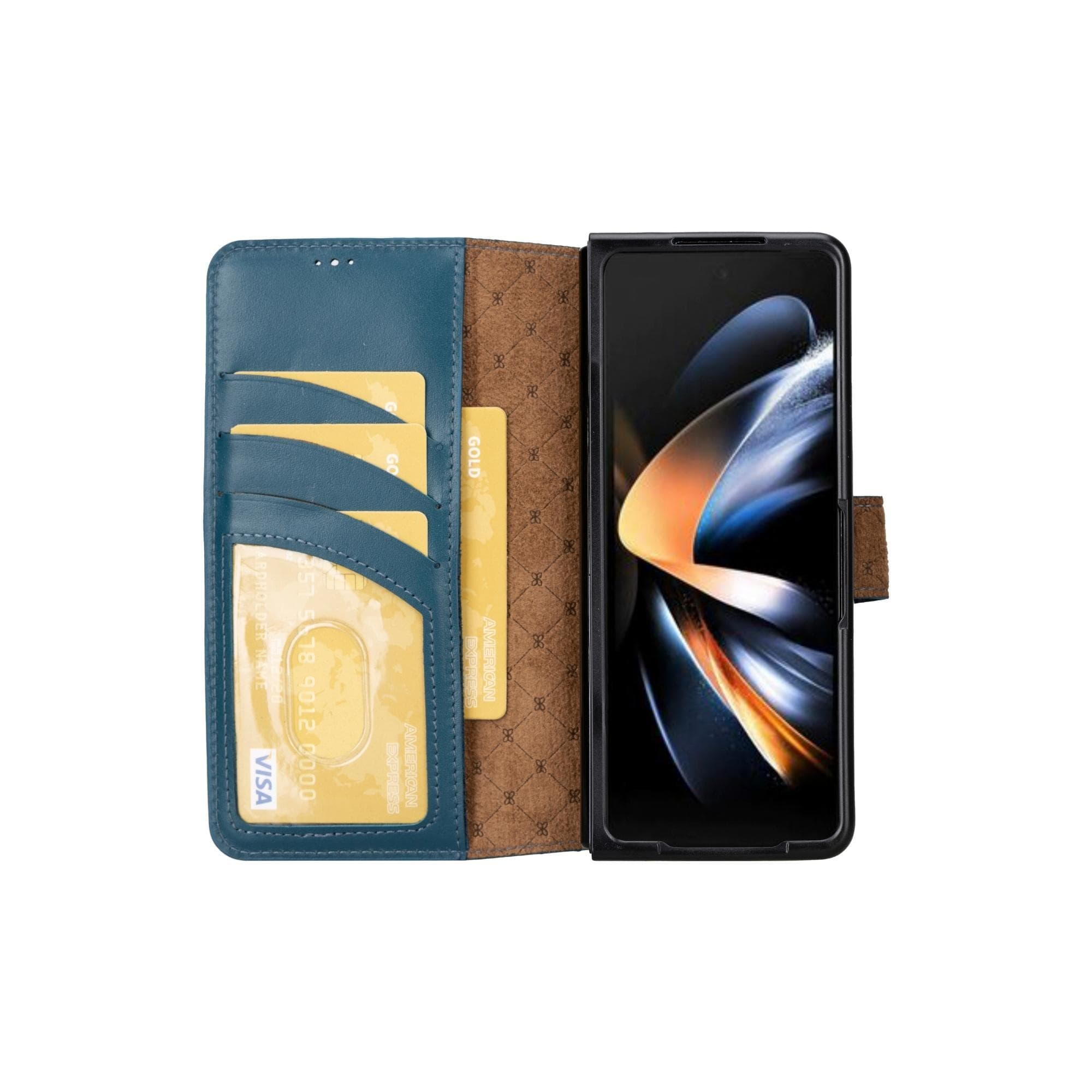 Étuis en cuir véritable pour Samsung Galaxy Z Fold 5