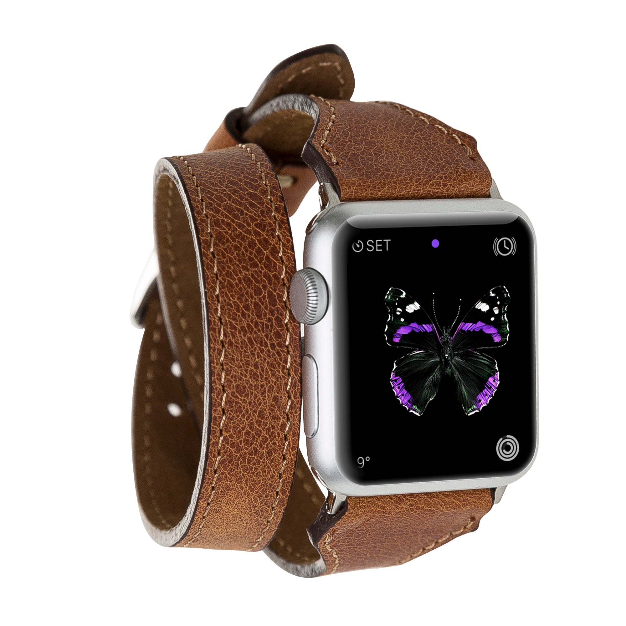 Bracelet de montre Hector en cuir véritable pour Apple iWatch